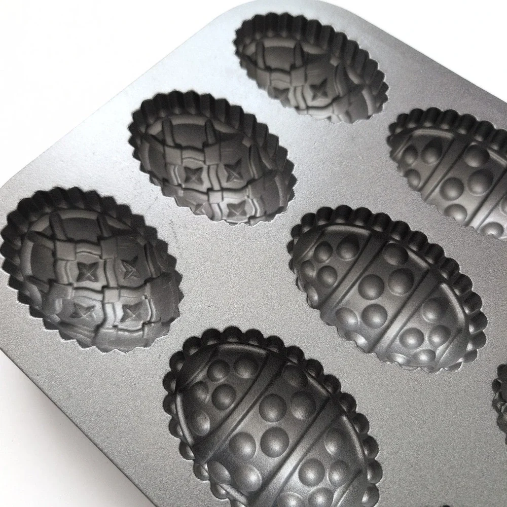 Nordic Ware Egg Muffin Pan Easter Baking Cast Aluminum‎ 9 Casts Spring Brunch
